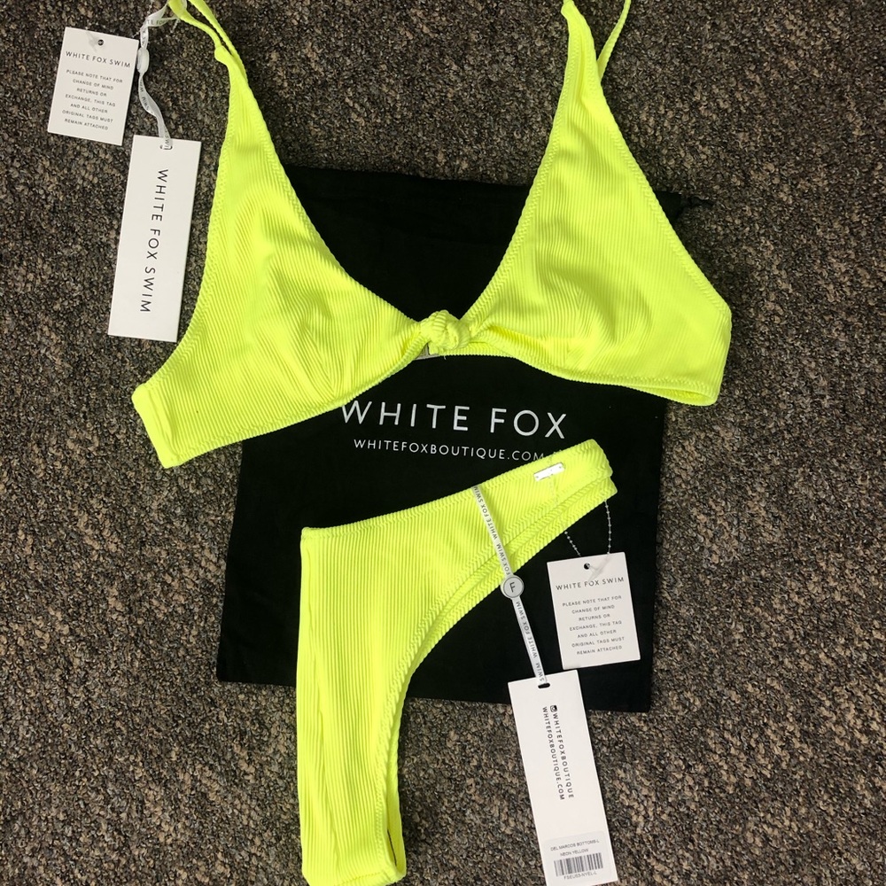 NWT White Fox Boutique neon swimsuit!